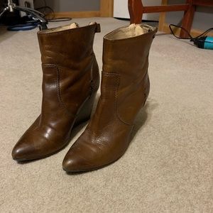 Frye Regina booties, brown, size 9